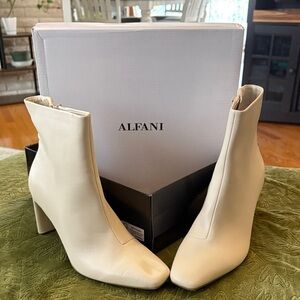 Alfani Women's Ivory Heeled Boots - NWT